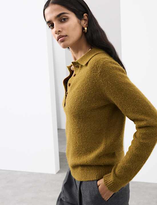 Pull col roul&eacute; avec alpaga