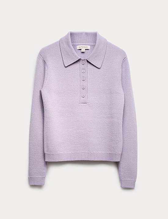 Pure Merino Wool Collared Jumper