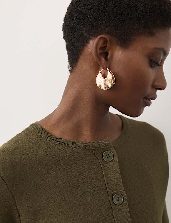 Textured Peplum Cardigan