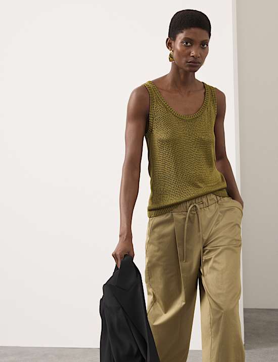 Metallic Knitted Vest Top
