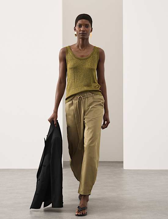 Metallic Knitted Vest Top