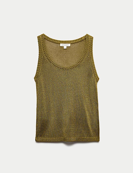 Metallic Knitted Vest Top