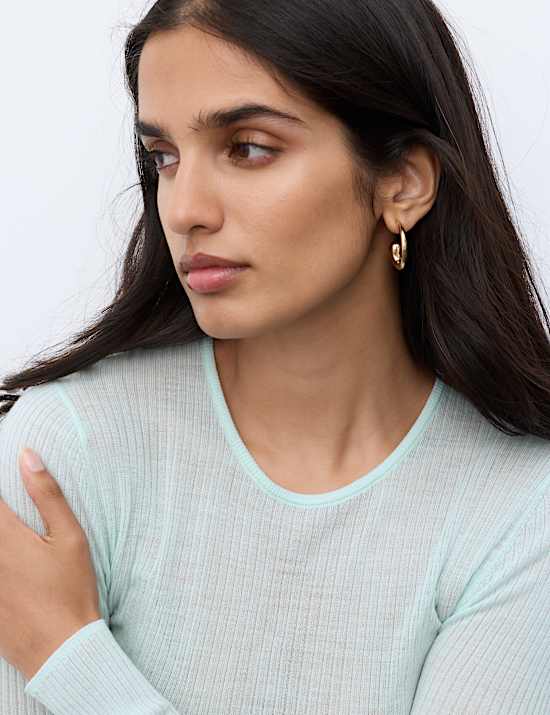 Pure Merino Wool Ribbed Long Sleeve Top