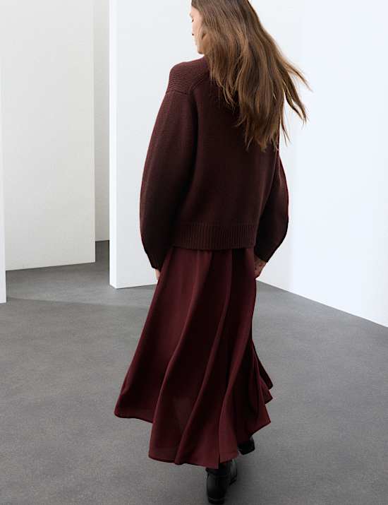 Wool with Cashmere Crew Neck Jumper