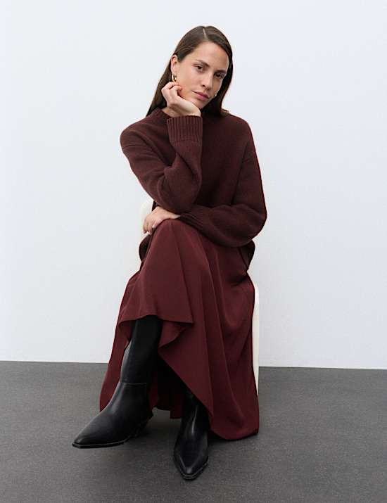 Wool with Cashmere Crew Neck Jumper