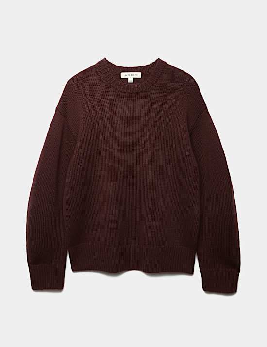 Wool with Cashmere Crew Neck Jumper
