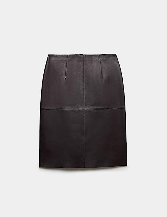 Jupe crayon longueur genou 100 % cuir