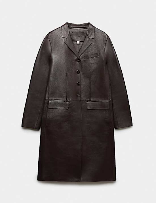 Manteau coupe longue 100 % cuir