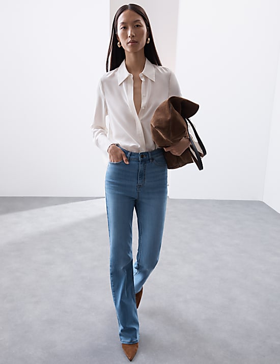 High Waisted Flared Jeans