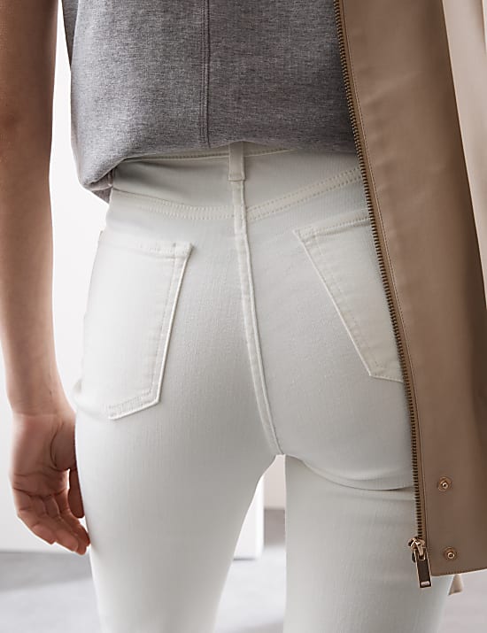 Lyocell Blend High Waisted Flared Jeans