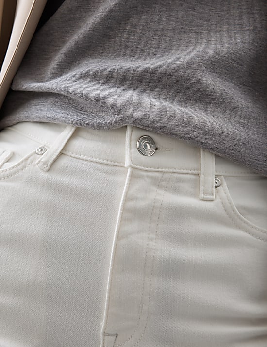 Lyocell Blend High Waisted Flared Jeans