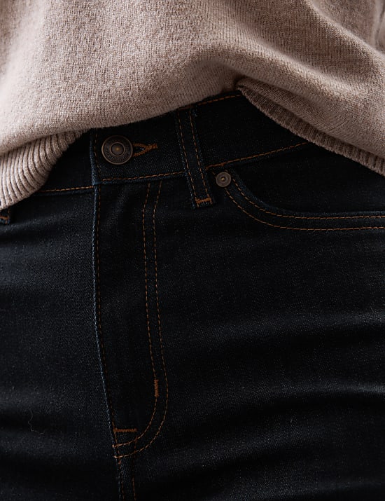 Lyocell Blend High Waisted Flared Jeans