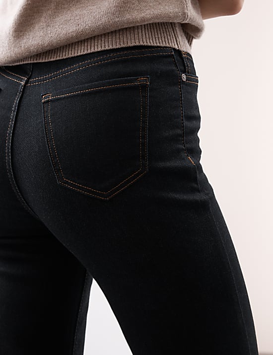 Lyocell Blend High Waisted Flared Jeans