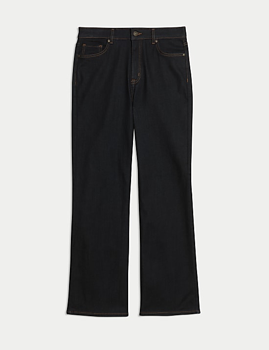 Lyocell Blend High Waisted Flared Jeans