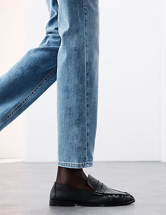 High Waisted Straight Leg Jeans