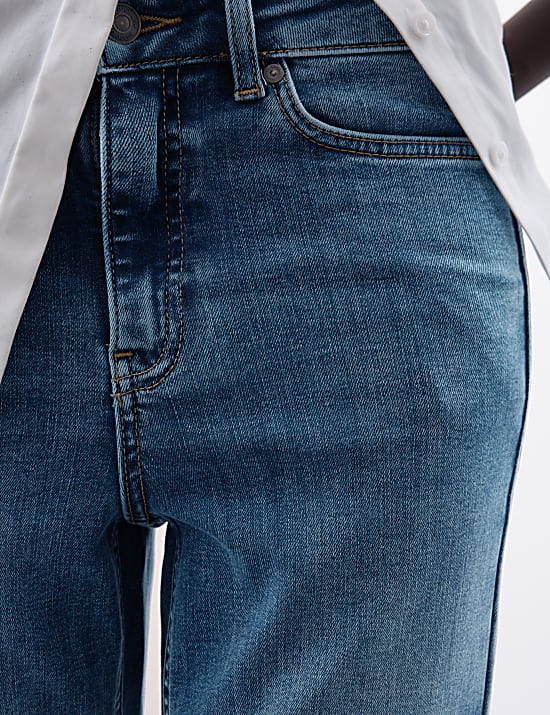 High Waisted Straight Leg Jeans