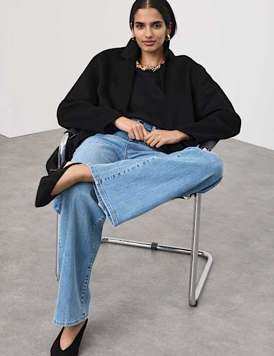 High Waisted Wide Leg Jeans