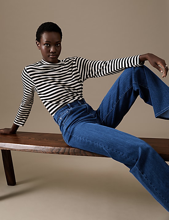 Luxury High Waisted Wide Leg Jeans