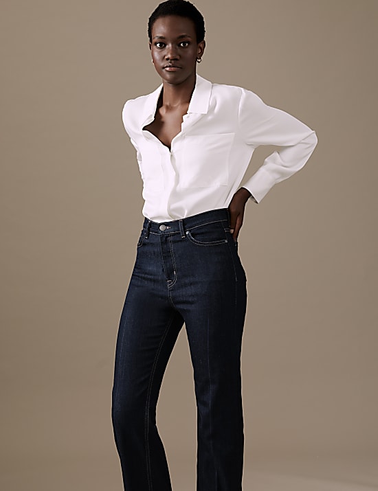 Luxury High Waisted Flared Jeans