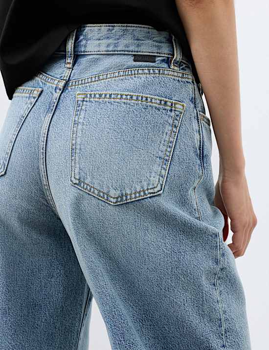 High Waisted Barrel Leg Jeans