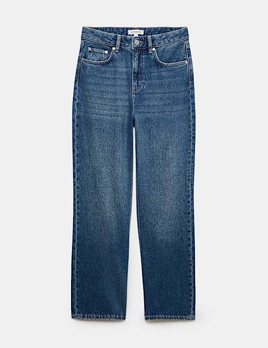 High Waisted Straight Leg Jeans