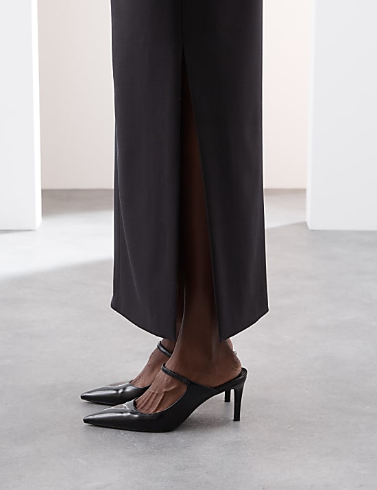 Jupe crayon longue avec laine