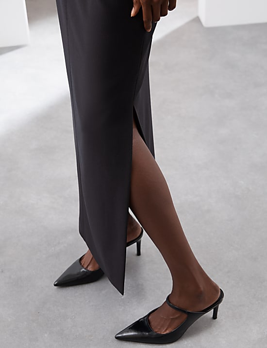 Jupe crayon longue avec laine