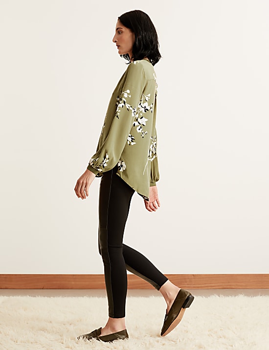 Leather Front Ponte Leggings
