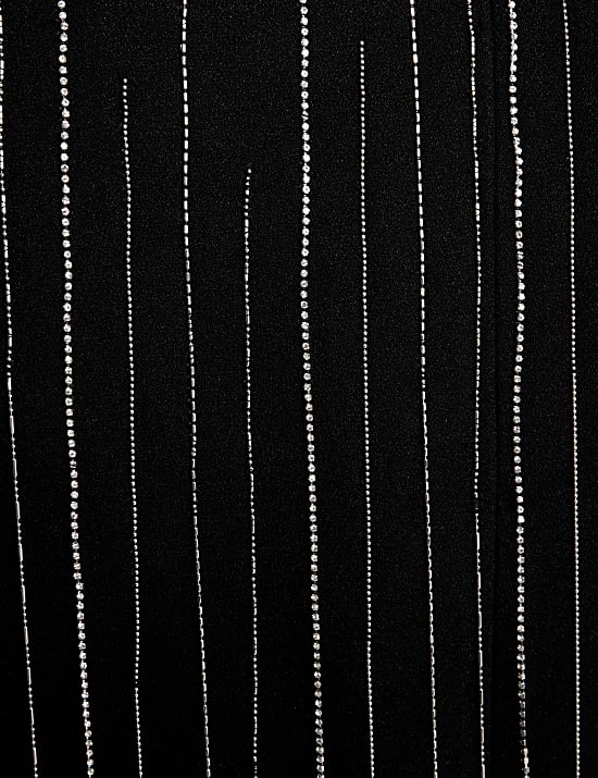 Jupe midi coupe droite à glands