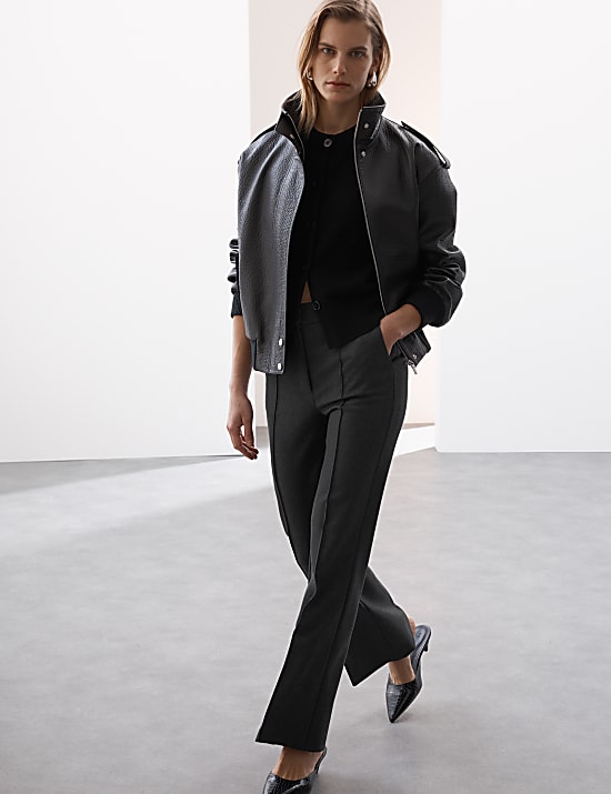 Schlaghose mit Wolle