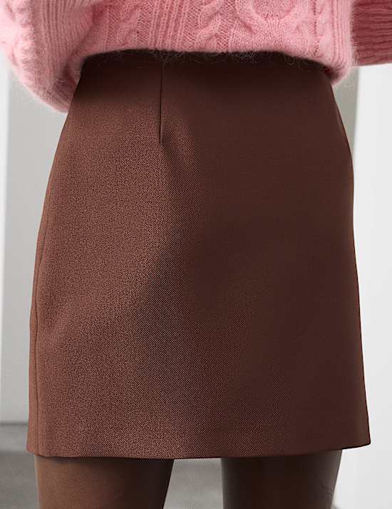 Mini A-Line Skirt with Wool
