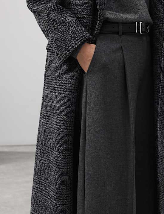Wide Leg Trousers With Wool