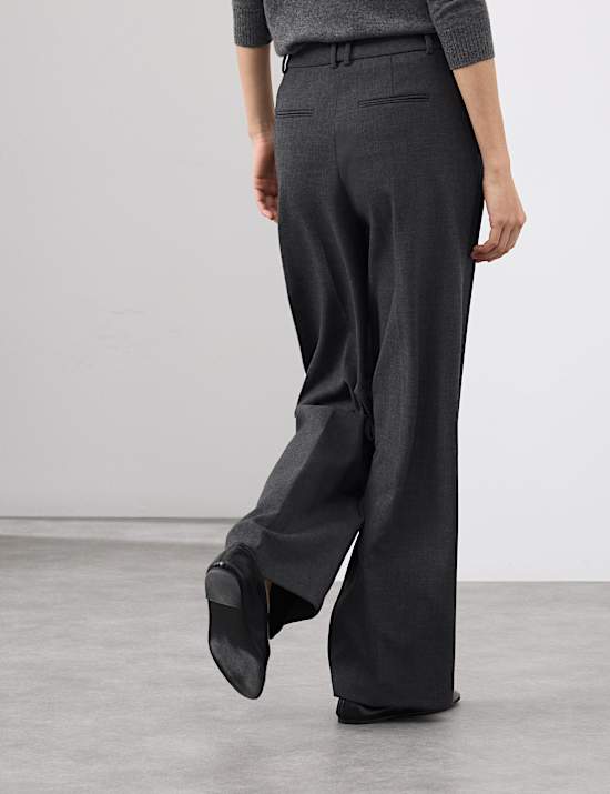 Wide Leg Trousers With Wool