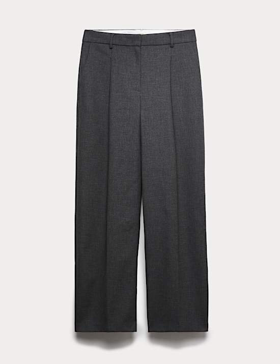 Wide Leg Trousers With Wool