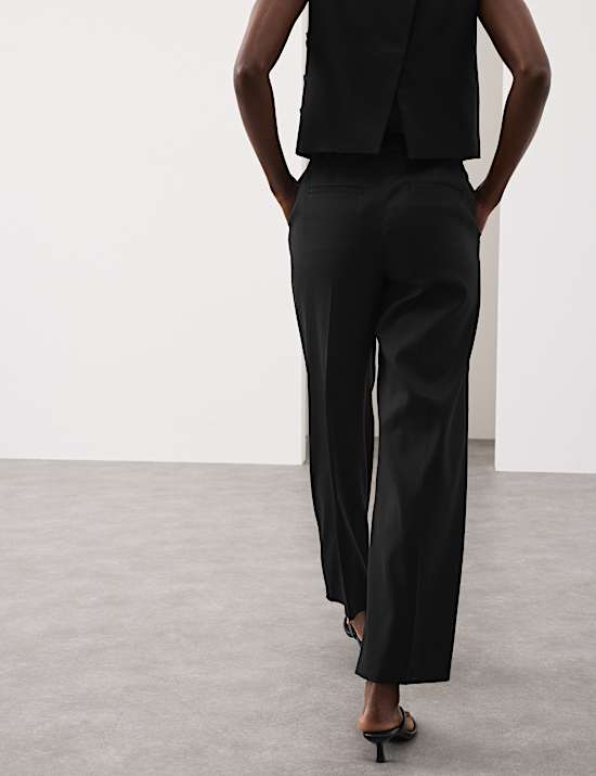 Lyocell Rich Tailored Straight Leg Trousers