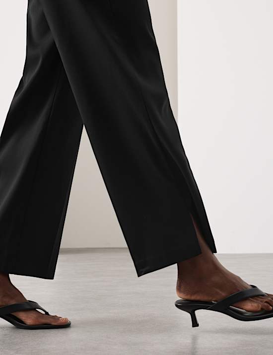 Lyocell Rich Tailored Straight Leg Trousers