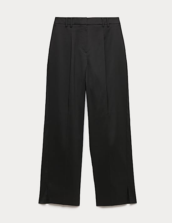 Lyocell Rich Tailored Straight Leg Trousers