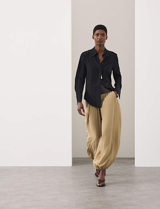 Pure Silk Balloon Trousers