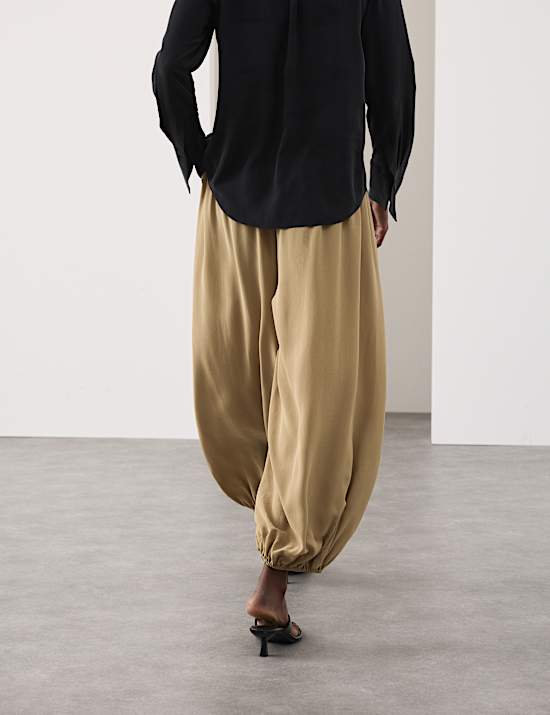 Pure Silk Balloon Trousers