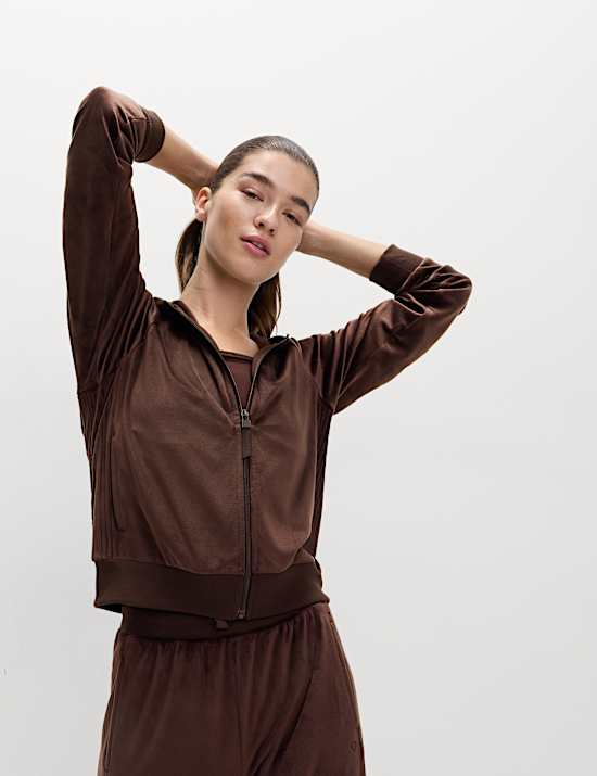 Super Soft Velour Zip Up Hoodie