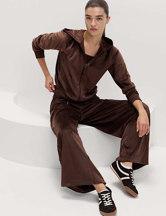 Super Soft Velour Zip Up Hoodie