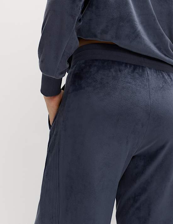 Super Soft Velour High Waisted Wide Leg Joggers