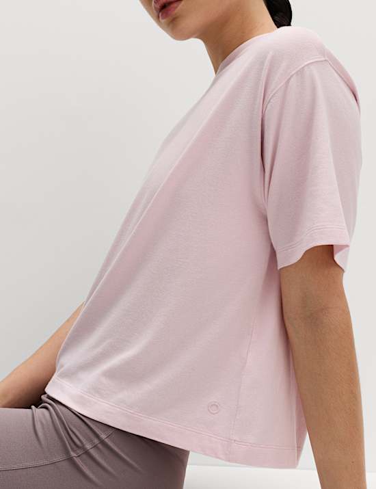 Modal Cotton Blend Lightweight Boxy T-shirt