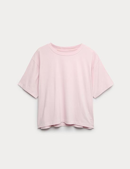 Modal Cotton Blend Lightweight Boxy T-shirt