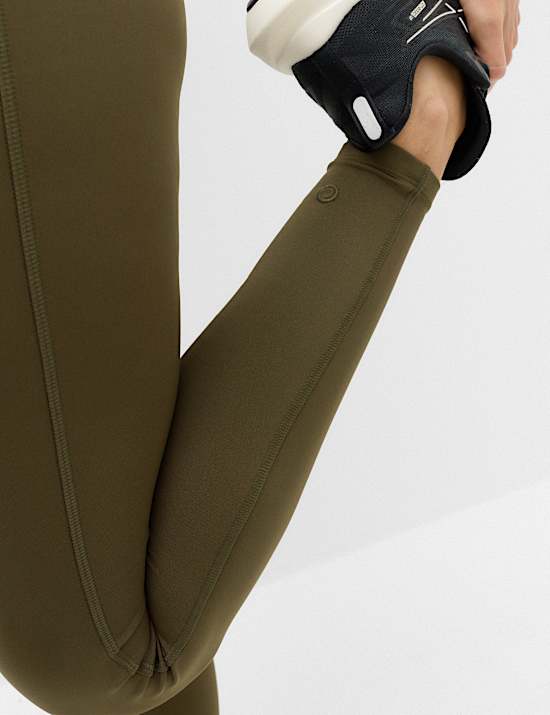 Basic-Sportleggings mit hohem Bund