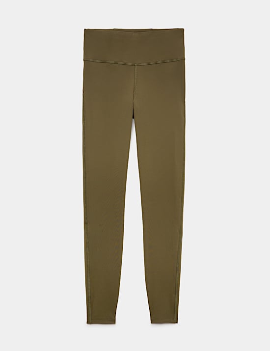 Basic-Sportleggings mit hohem Bund