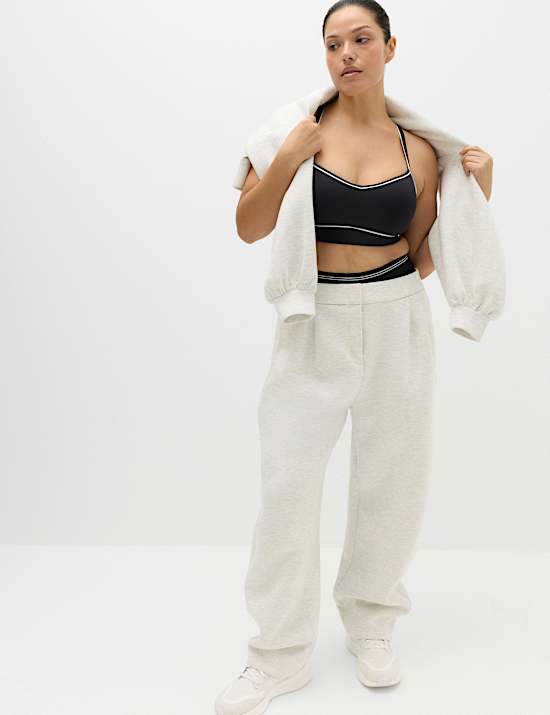 Scuba Pleated High Waisted Barrel Jogger