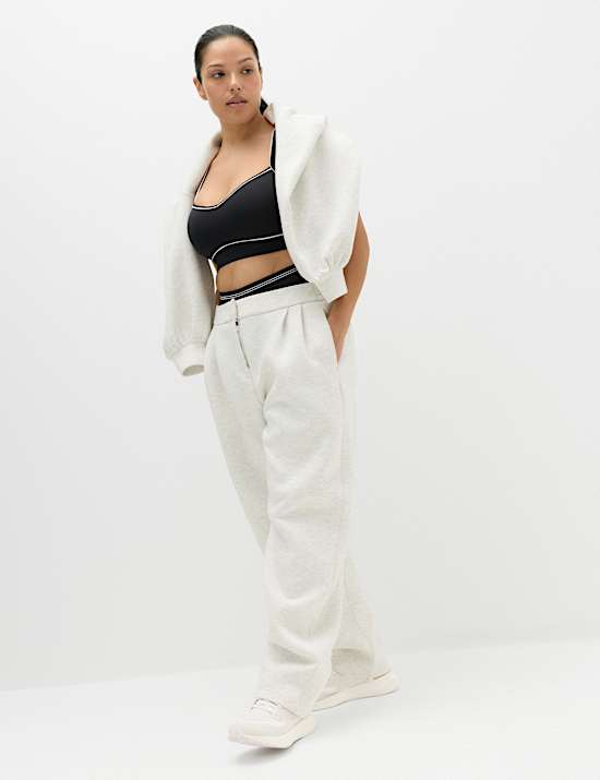Scuba Pleated High Waisted Barrel Jogger