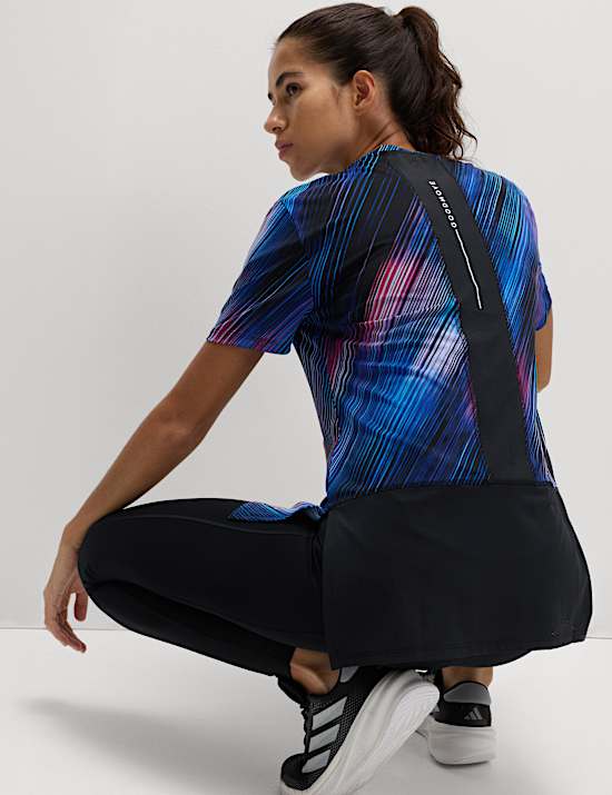 T-Shirt mit Mesh-Detail auf der Rückseite und U-Ausschnitt