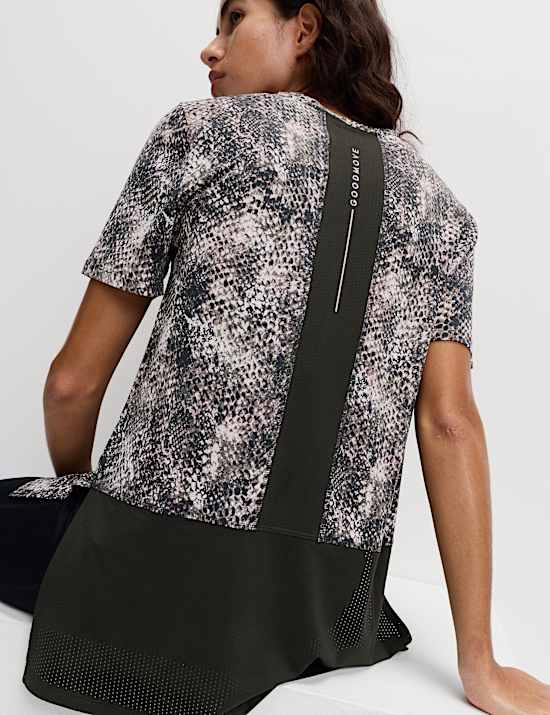 Scoop Neck Mesh Back T-Shirt